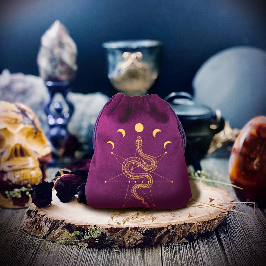 Tarots Oracles Card Storage Bag Jewelry Dices Pouches Soft Drawstring Bag Divinations Accessories for Tarots Enthusiast