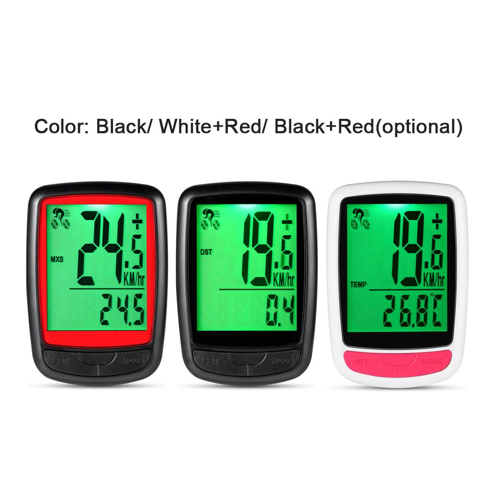 Wireless Bike Computer Bicycle Speedometer Waterproof Cycle Computer with Speed Sensor LED