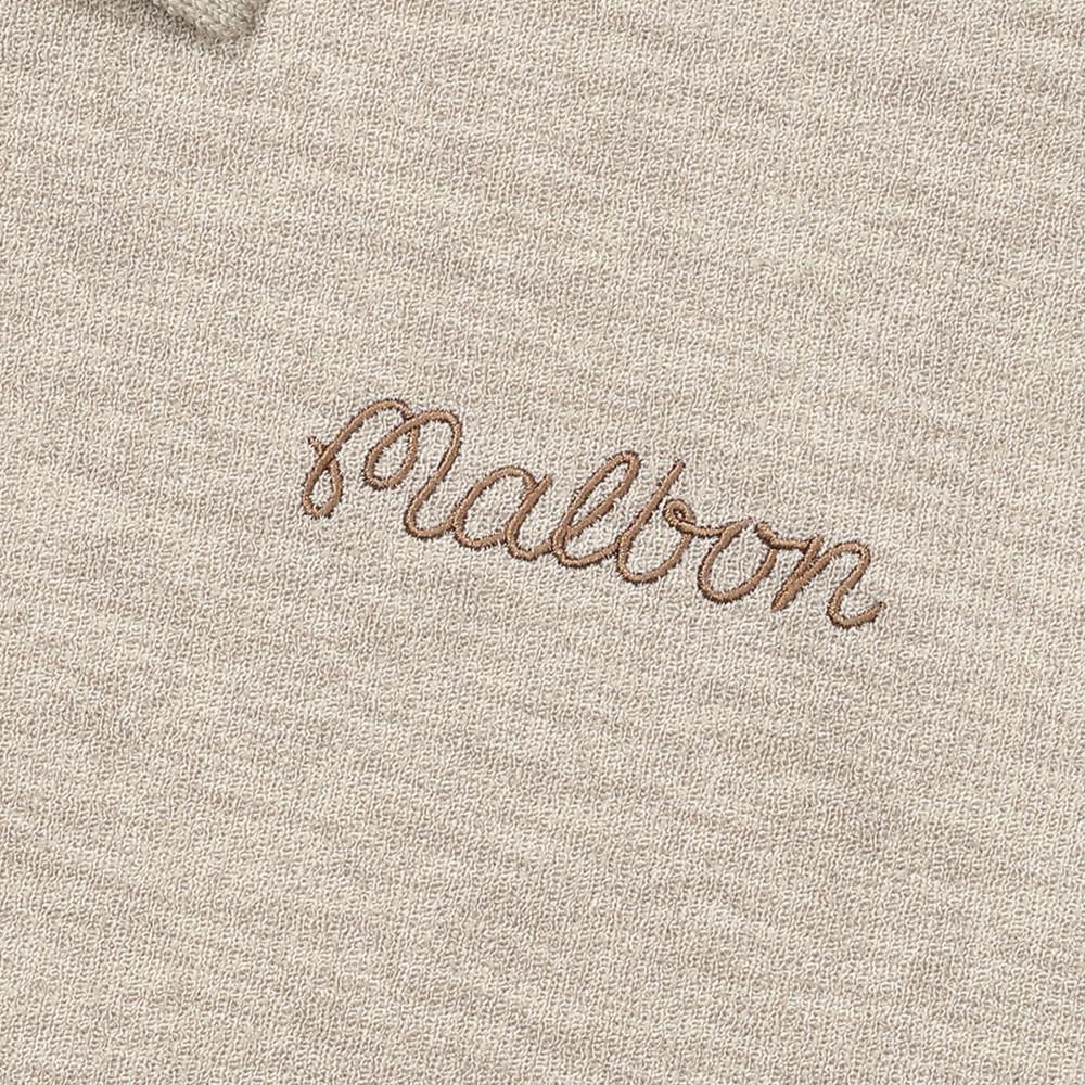MALBON GOLF Knit-Like Travel Long Sleeve T-Shirt Beige (Man)