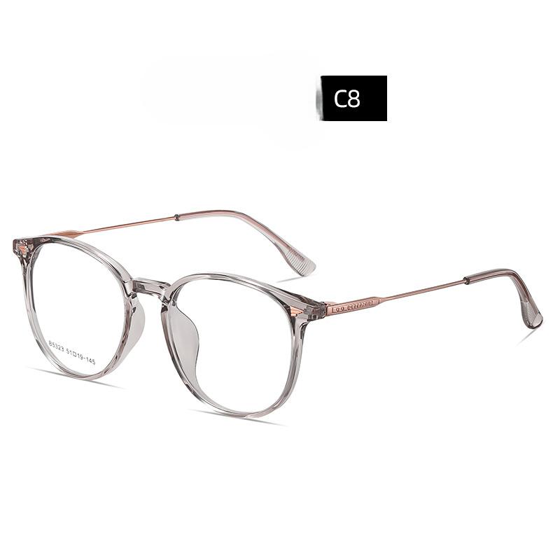 Oval-frame Optical Glasses Myopia Glasses for Men and Women.TR90 Alloy Glasses New Oval-frame Optical Glasses Myopia Glasses for Men and Women.