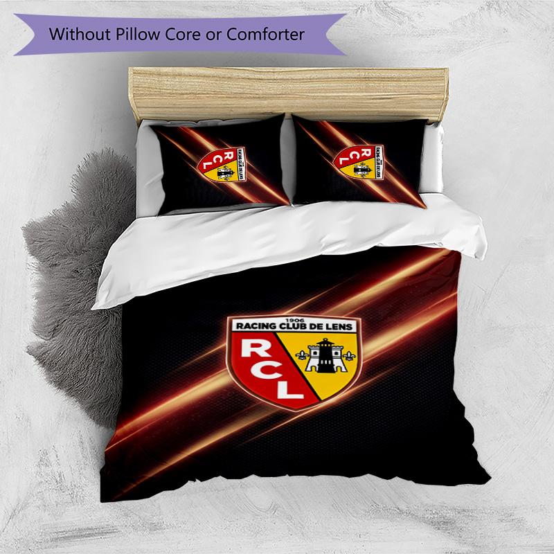 Lens FC Printed 3PCS Bedding Set Breathable Duvet Cover with Pillowcases Decorative Bed Linen for Bedroom Home