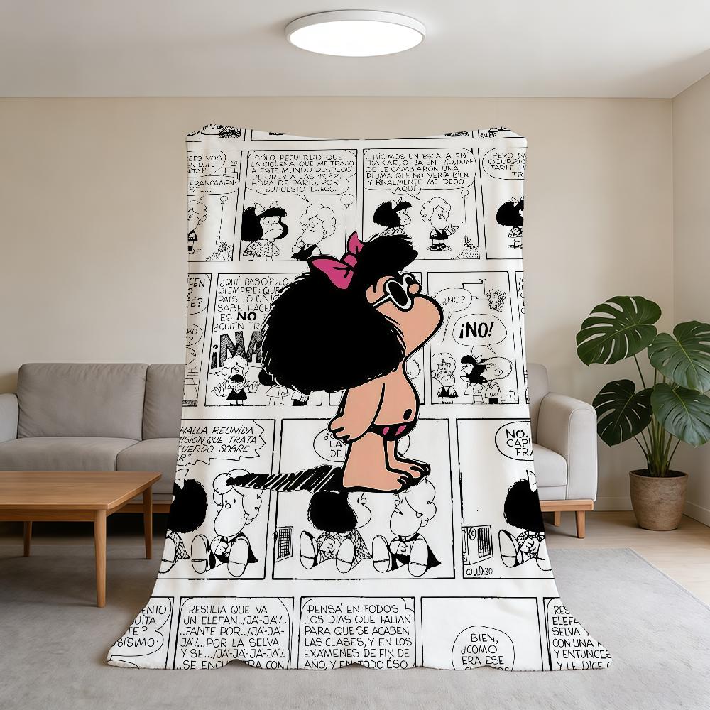 

Blanket Super Warm Comfortable Plush M-Mafalda-ES Throw Cartoon Blanket Child Home Cute Sofa Bedroom Gift 75x90cm