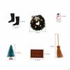 6Pcs Snowman Set Dollhouse Christmas Decor Scenes DIY Fairy Garden Micro Landscape Ornament for