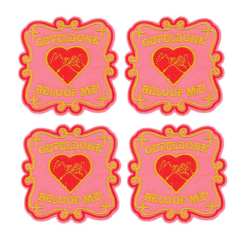 10pcs Wholesale Netherland Carnival Oeteldonk Emblem Patch Embroidered Patches For Clothes Iron On Patches For Clothing Sew 