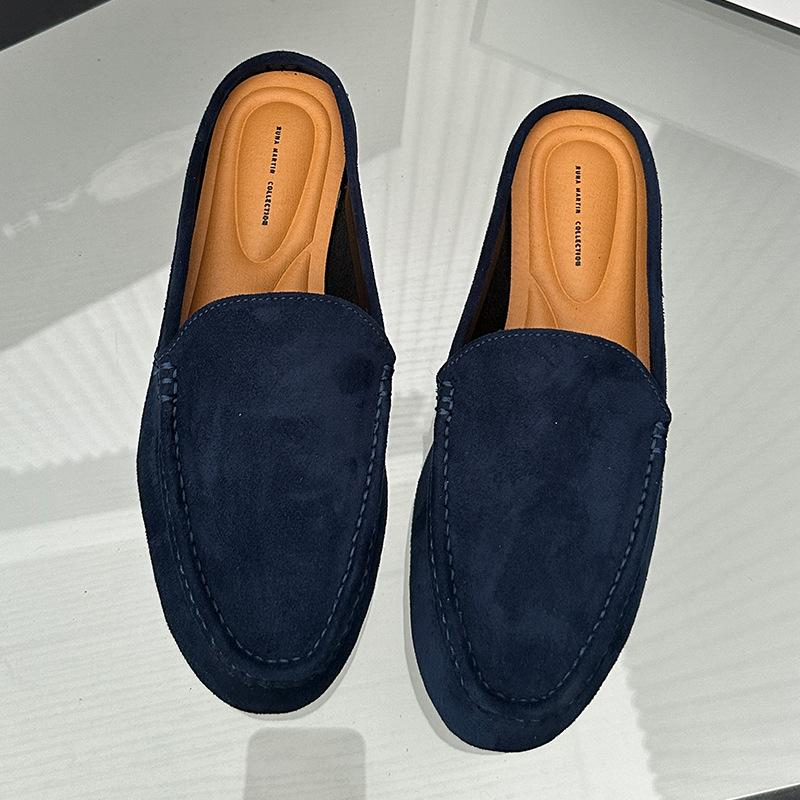 

Модные ретро дизайнерские конфетных цветов флоковые тапочки женские с квадратным носком мюли замшевые шлепанцы летняя обувь женщина швейные pantuflas mujer 42 синий