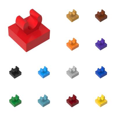 50pcs 15712 Modified 1 X 1 Open O Clip Bricks Collections Bulk Modular Toys For Technical MOC DIY Gifts Sale Buildings Block