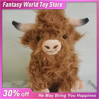 25cm Scotland Cute Highland Cow Plush Adorable  Animal Ideal Gift for Animal Lovers and Kids Soft and Huggable Plush Doll