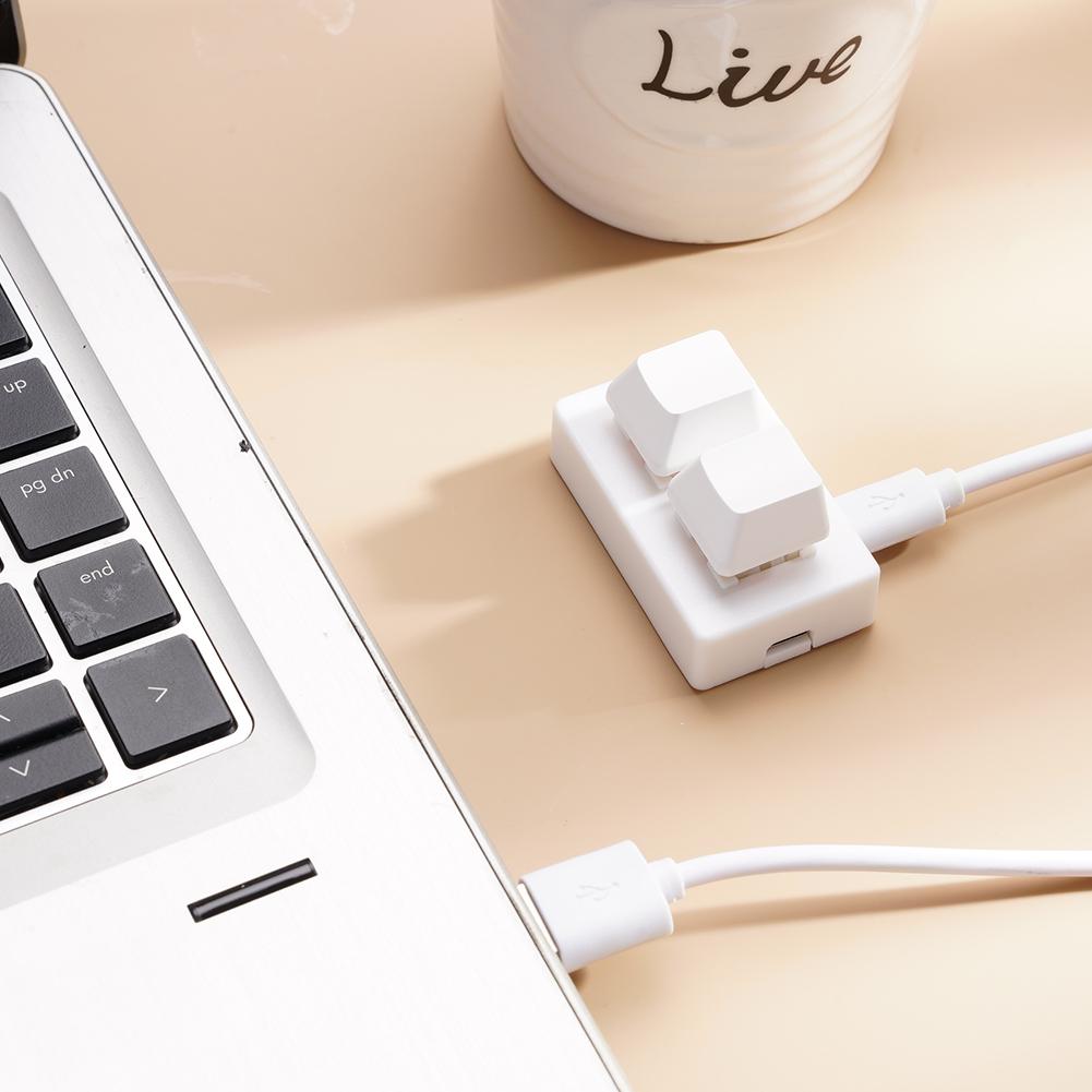 Custom Mini Keyboard 2 Keys OSU Gaming Keyboard Programmable DIY Mechanical Keypad Macro Keypad For Gaming Working