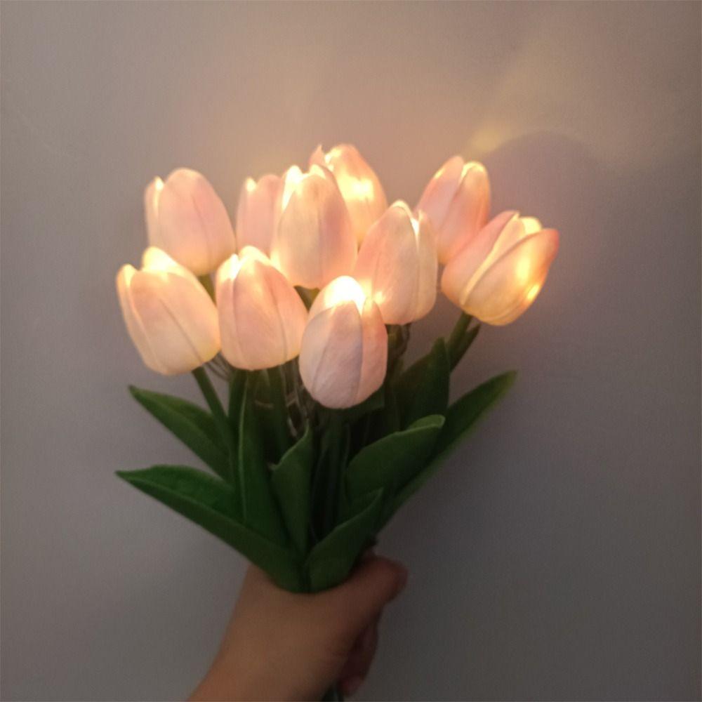 Housewear & Furnishings Led Atmosphere lamp Table Lamp Night Light Artificial Tulips Tulips Flowers