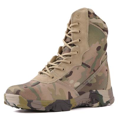 Army Fan Boots Spring Non-slip Wear-resistant Camouflage Shoes Boots Tactical Boots Combat Special Forces Desert Boots Men's High-top Hiking Boots
