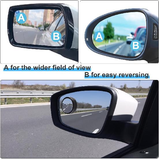 8 Pcs Blind Spot Mirrors for Car, 1.97’’ Round HD Convex