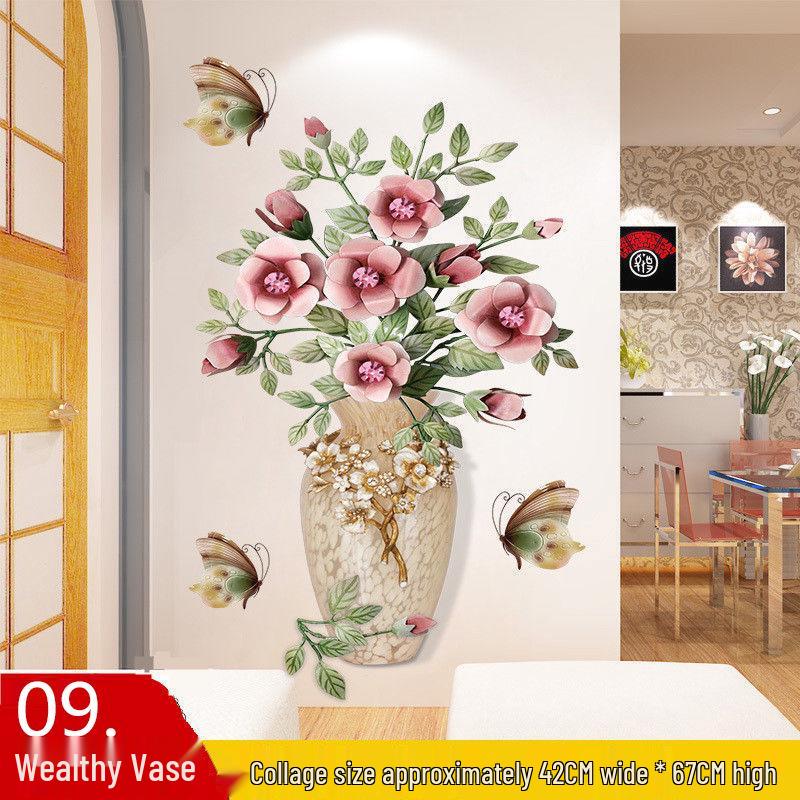 

Настінні наклейки у вигляді вази в китайському стилі: Самоклеючі шпалери для вітальні або спальні, фон для телевізора