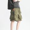 2026 New Fashion Summer Men's Shorts Solid Color Big Pocket Cargo Shorts Casual Knee Length Shorts For Men