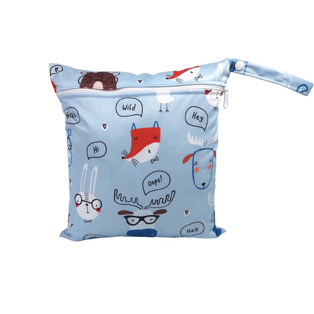 SGS Certified Baby Diaper Bag - Cartoon Pattern, Washable, Wet/Dry Storage