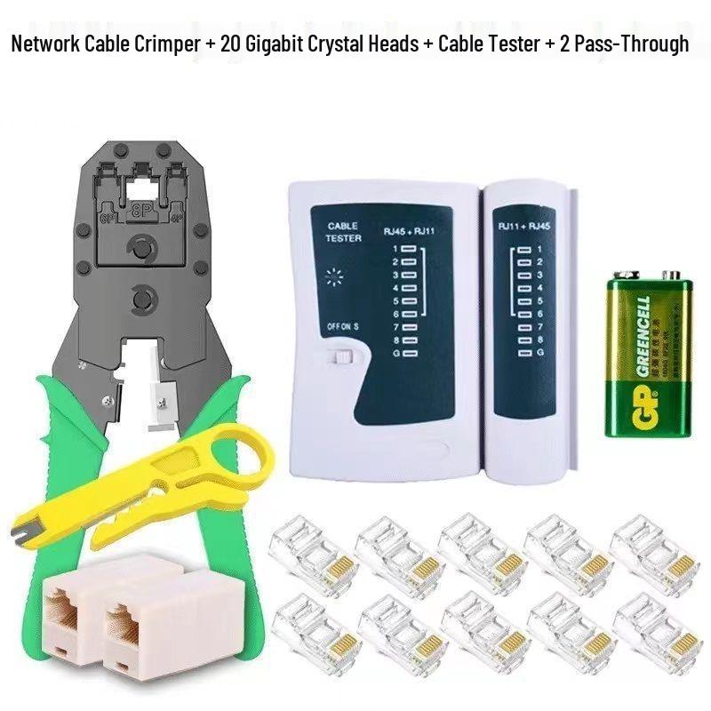 Professional Multifunctional Network Cable Crimper & Tester Set for Cat 5/6