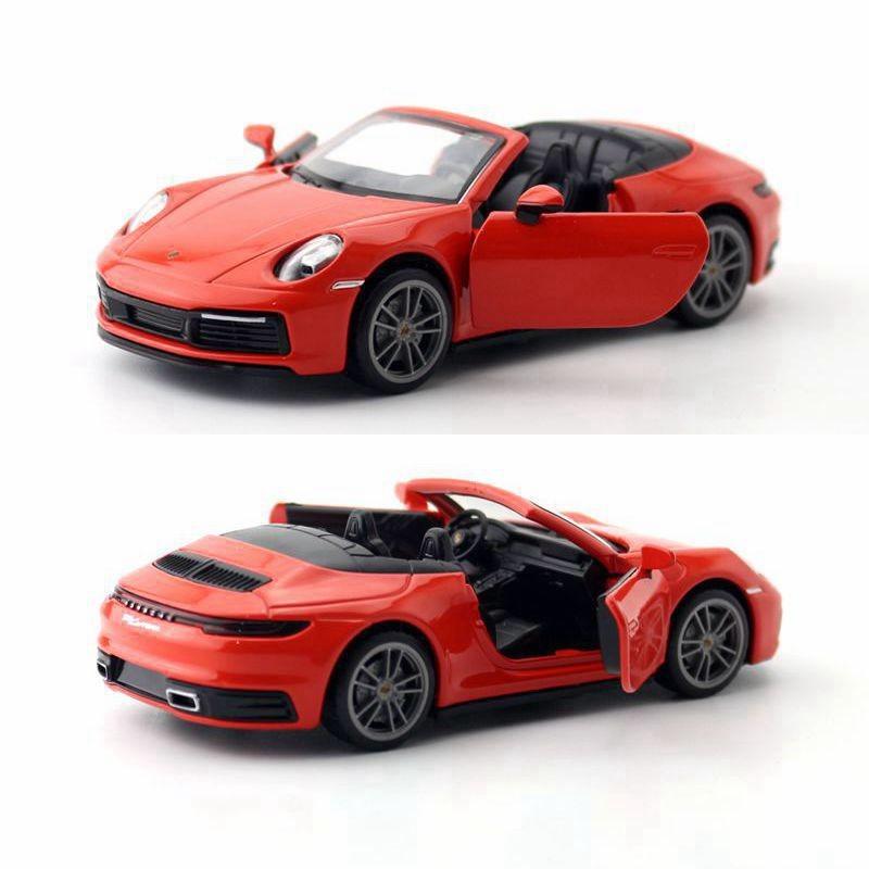 911 Cabriolet Porsche Alloy Car Model With Sound Light For Kids Collectors And