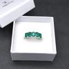 Bolaijewelry Schmuckset mit natürlichem grünem Achat, Ring und Ohrringen, 925er Sterlingsilber, edler Schmuck aus natürlichem Edelstein für Frauen und Mütter, schönes Geschenk