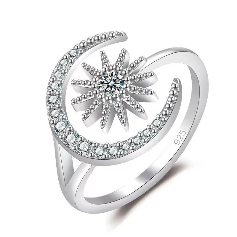 New Copper Ring Stars 5A Zircon For Women Wedding Engagement Jewelry Accessories Fashion High Quality Gift