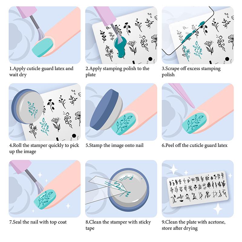 

Кокосовое дерево Пейзаж Ногтевые пластины Штамп Король Маникюр Набор для ногтевого искусства Тиснение #djh3