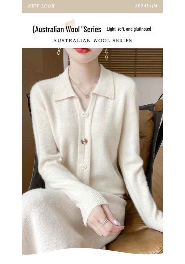 2025 Autumn/Winter Women's Fashionable Long Sleeve Knit Cardigan - Stylish & Comfortable Sweater Jacket Top