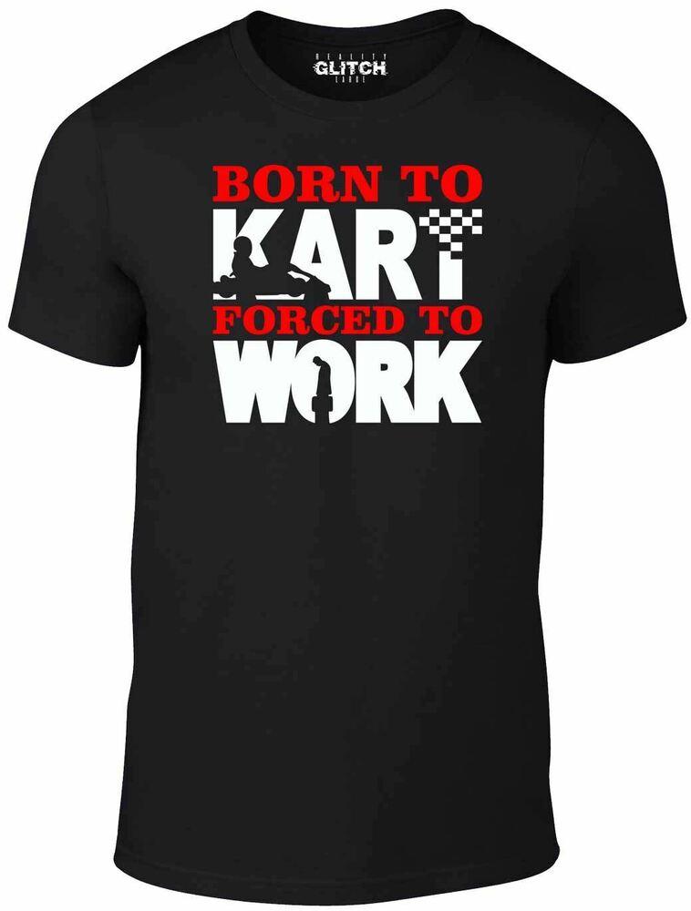 

Футболка унисекс Born To Kartced To Work Funny Karting Racing Hamilton S