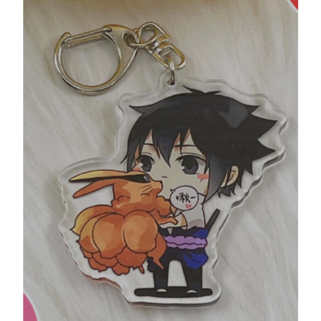 Anime Naruto Acrylic Keychain Accessaries Uzumaki Naruto Cartoon Keyring