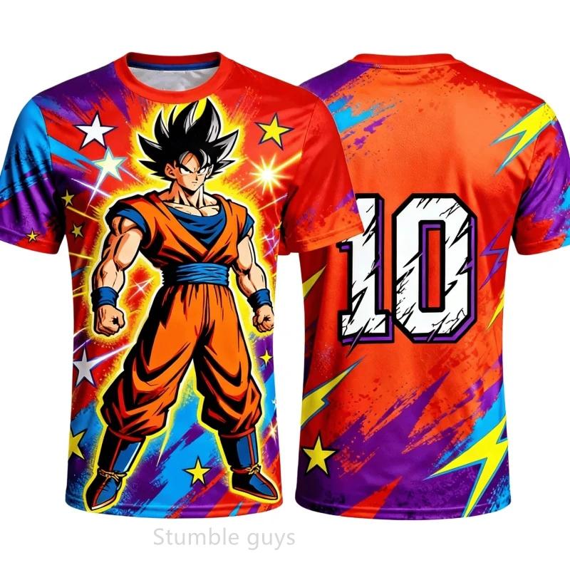 Children Dragon Ball Z Sportswear Trunks Krillin Kids Short Sleeve Tee Boys Football Star's Same Tshirt Man Clothes