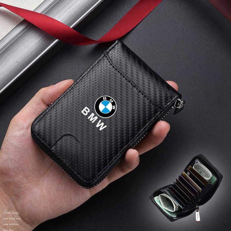 Car Carbon Fibre Patten Wallet Driver License Case Card Holder For BMW 50th Anniversary 1 3 5 7 series E83 F16 E70 BMW M M3 M5 dnsh52