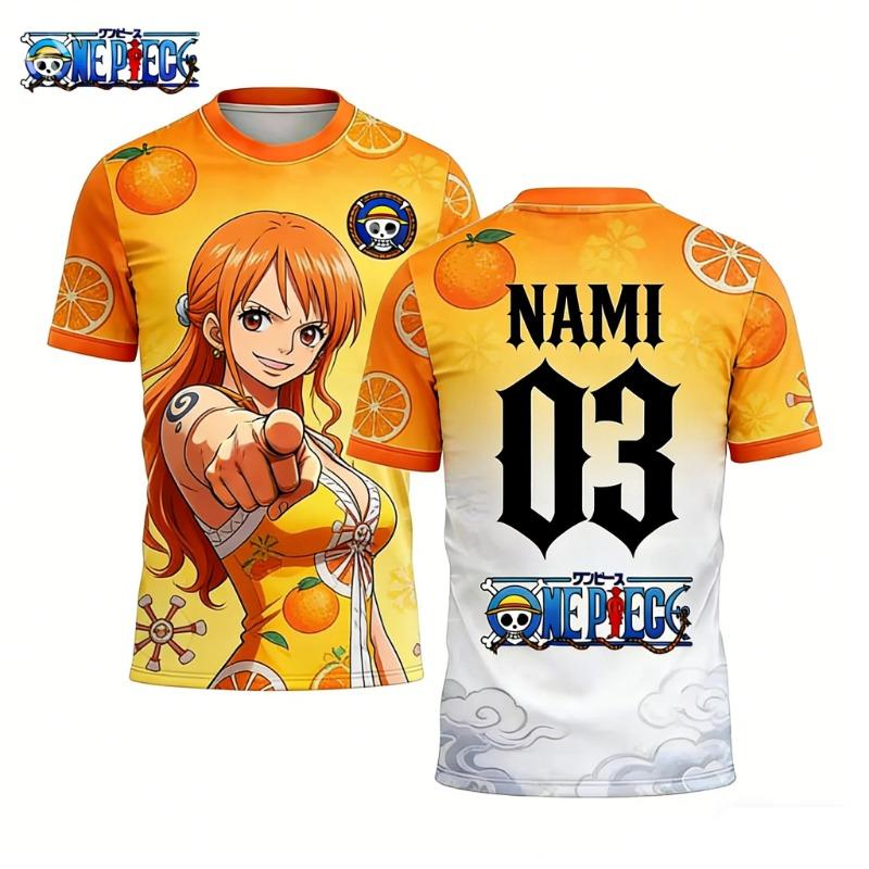 2026 Summer One Piece Luffy Retro Cosplay T-shirt Men's Oversized 3D