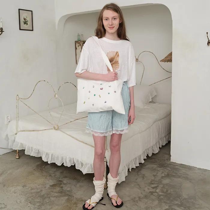 Scattered Jewel Bag, White