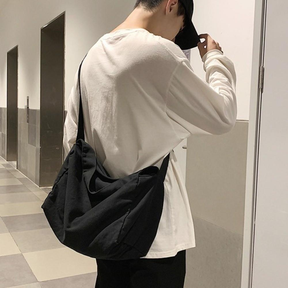 Japanese Style Student Shoulder Bag Large Capacity Messenger Bag Canvas Crossbody Bag  Cycling