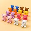 1PC Solid Colored Stereo Simulation Bear Miniatures Sitting Bear Creative Ornament Desktop Decoration DIY Jewelry Cute Animal