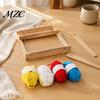 Educational Weaving Loom Wooden Kit for Kids, Small Knitting with 2 Shuttles, 4 Yarn Rolls of Yarn, DIY Tapestry Weave Frame Adult and Beginners