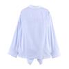 TAOP&ZA Women's 2026 Spring Striped Batwing Sleeve Loose Shirt