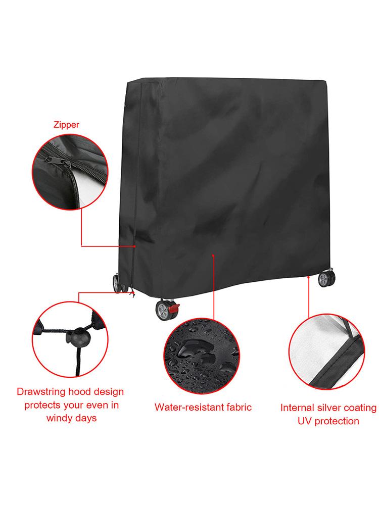 Oxford Fabric Folding Table Tennis Table Cover Dustproof Universal Ping Pong Table Cover with Zipper for Outdoor and Indoor Use
