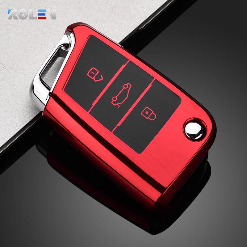 

Soft Tpu Car Remote Key Case Cover Shell For Volkswagen Vw Golf 7 Mk7 Gti For Skoda Octavia A7 Seat Ibiza Leon Fr 2 Aztec Altea