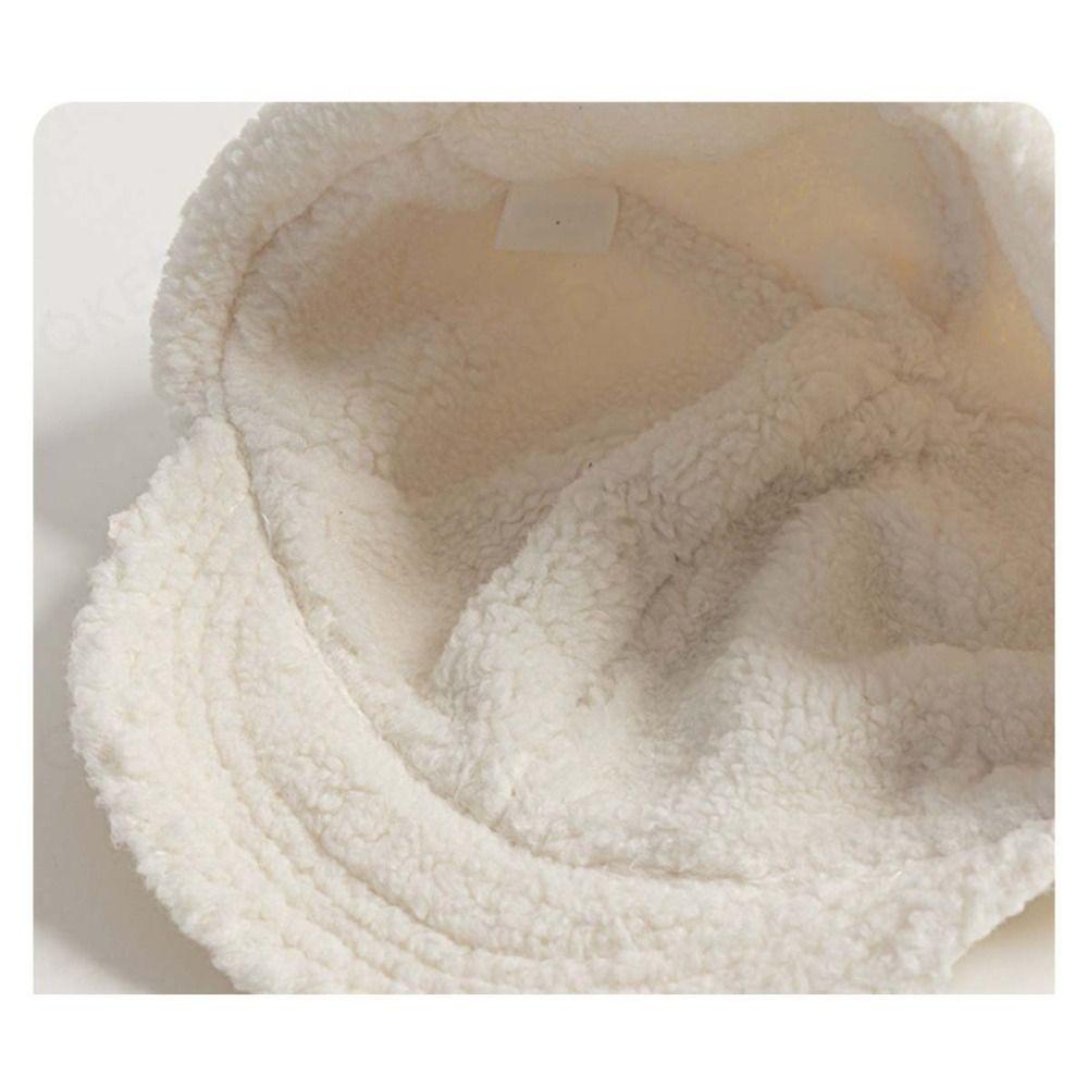 Faux Fur Beanies Cap Ear-Protection Plush Baseball Cap New Warm Plush Hat Outdoor