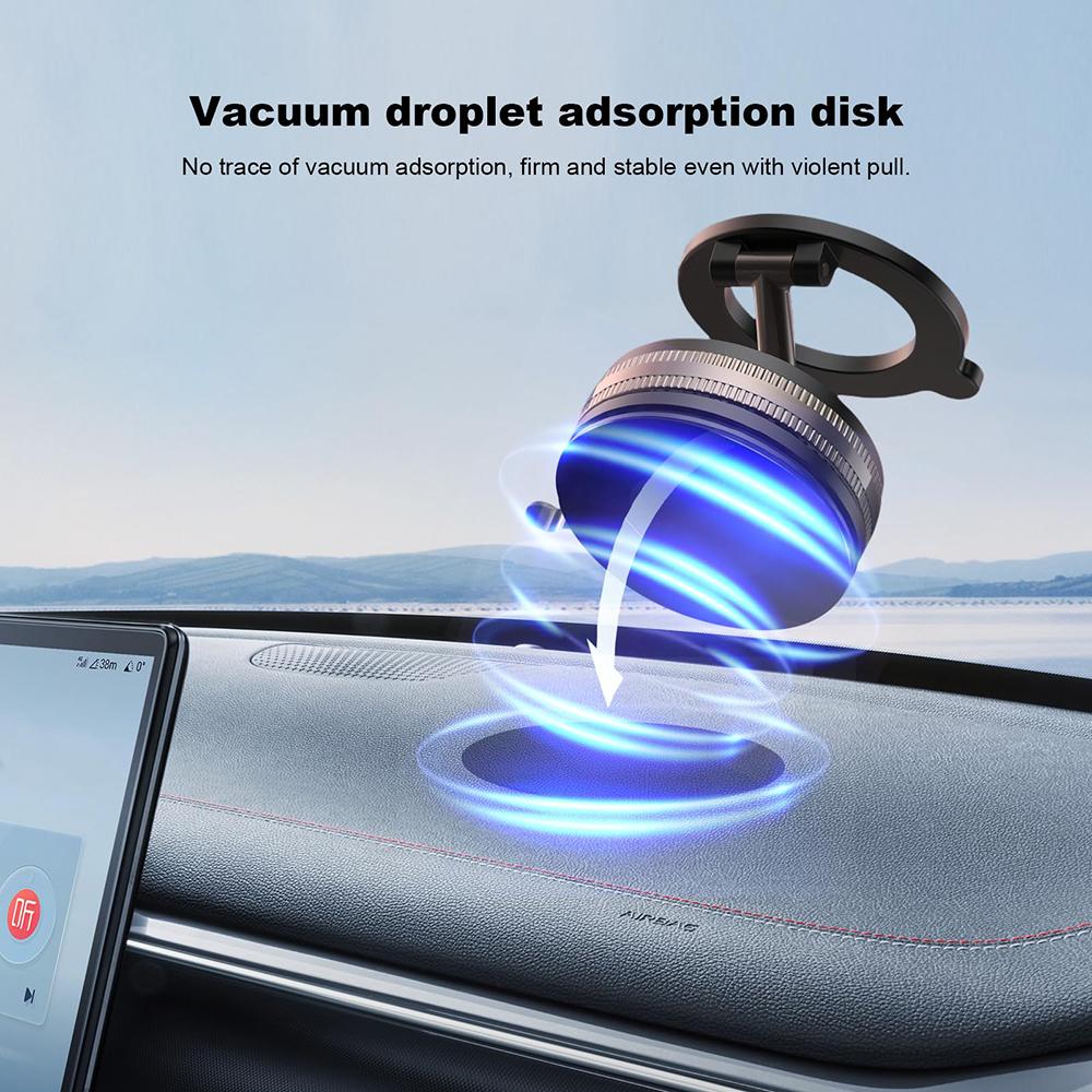 YZ Magnetic Car Mount Mobile Phone Holder Vacuum Adsorption 360° Rotation Super Strong Suction Bracket For iPhone 16-12 Samsung