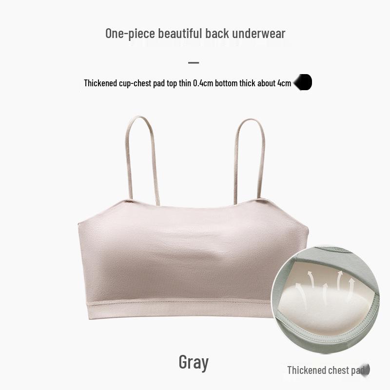 Damen Kleines Camisole Tanktop mit Brustpolstern, Schönes Rückendesign, Integrierte feste Cups Unterwäsche.