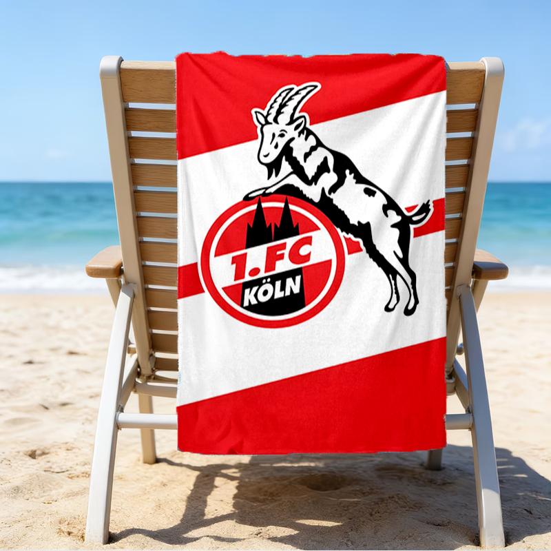 Goat Football Club Koln Beach Towel - Soft, Absorbent Microfiber, Lightweight, Ideal for The Beach, Parties, Travel, Camping Fan Gifts