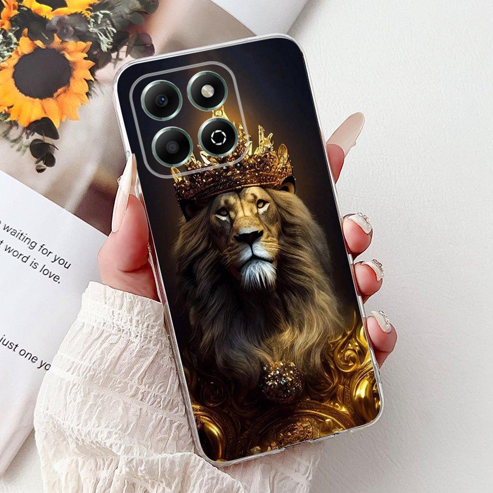 Für Huawei Honor X6 X6s 4G 5G X6a Plus Handyhülle Drache Löwe Tiger Cool Mode Malerei Rückseite Weiches Schwarzes Silikon Hülle