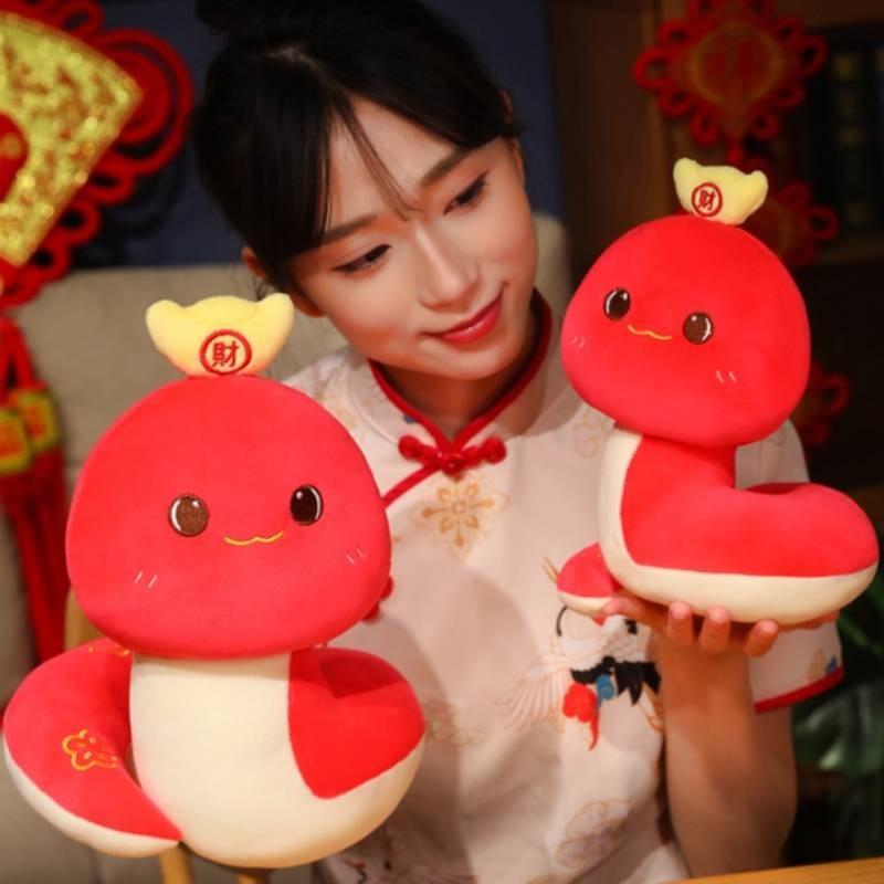 Creative 2025 Year Of The Snake Plush Toy With Ultra Soft Short Fur And Unique Design