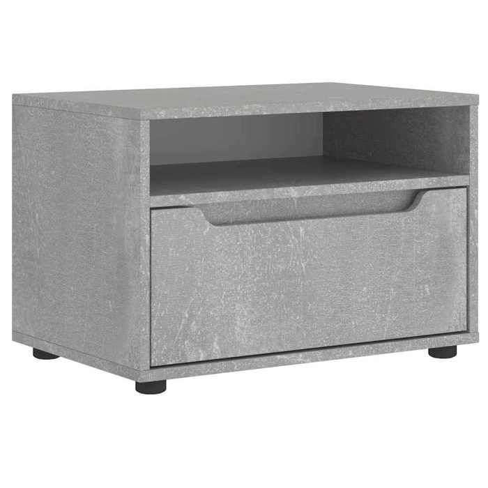 VidaXL Meuble TV VISNES gris béton 60x40x38 cm bois d'ingénierie, support TV, buffet TV, meuble multimédia, banc TV, meuble 4108290