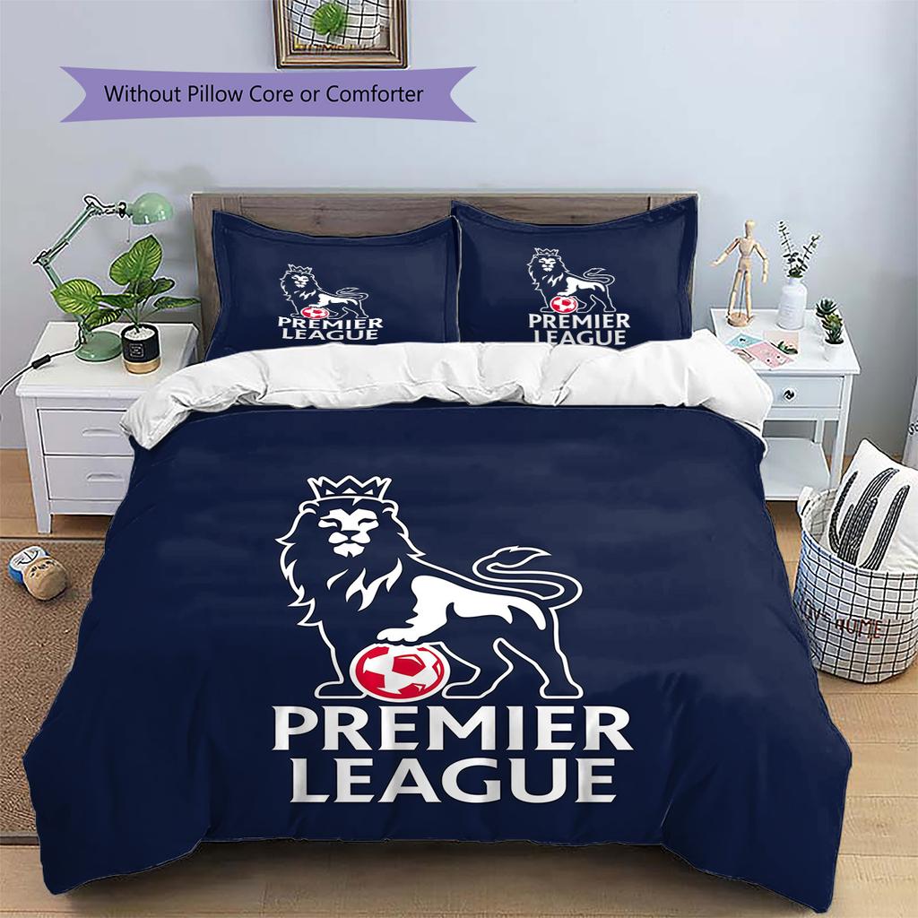 Premier League Pattern Bedding Quilt Set Home Decoration Gift (1 * Duvet Cover + 2 * Pillowcase Without Core)