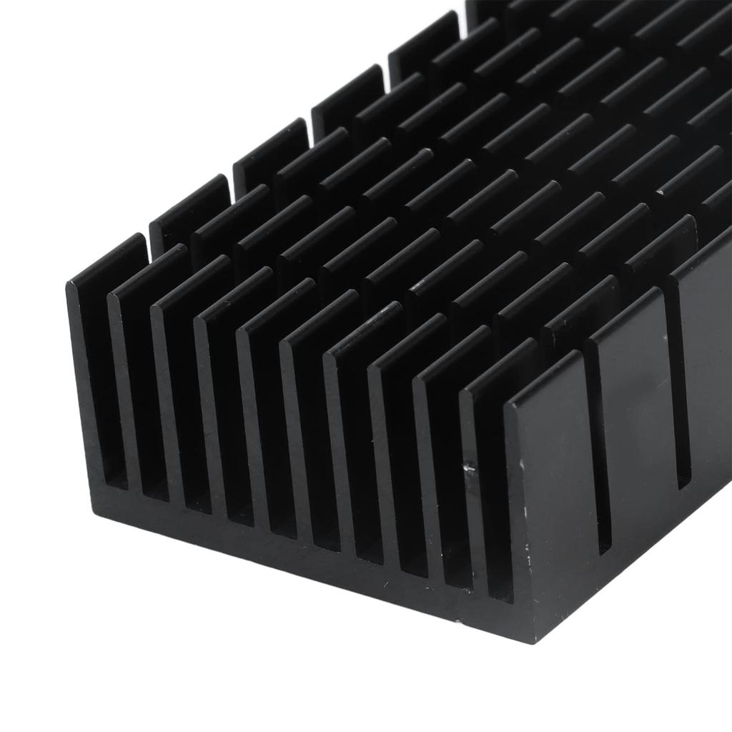 2-Piece Heatsink, Black Groove Heat Dissipation Plate, Cooling Fins, Aluminum, Thermal Runaway Prevention, Heat Dissipation Module, 120x40x20mm,