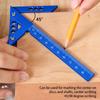 1Pcs 45°/90° Angle Ruler Aluminum Alloy Center Finder Line Gauge & Angle Marking Ruler For Carpenter Marking Measurement Tool
