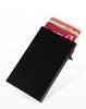 Hand-Push Aluminum Card Holder: Anti-Theft RFID Blocking, Anti-Degaussing, Automatic Pop-Up Credit Card Sleeve