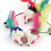 Pet Cat Bell The Dangle Faux Mouse Feather Rod Roped Roliga roliga leksaker