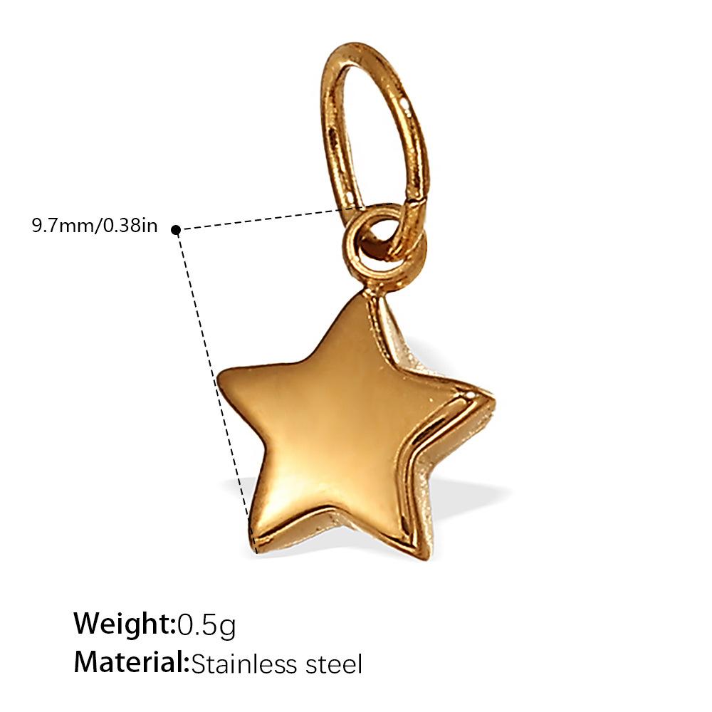 Sun Moon Stainless Steel Gold Plated Pendant Jewelry Versatile Pendant Necklace Women