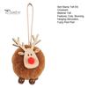 Reusable Christmas Hanging Pendants Felt Elk Ornaments, Cute Fuzzy Pom Reindeer Charming Deer Figurines for Seasonal Decor Pendant, Holiday